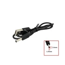 Cabo USB P4 Mini 3,5mm*1,35mm Para Umidificador Gravadores Lanterna Mini Caixa De Som Alta Qualidade P4MINI50CMPR - Preto - Visão 3