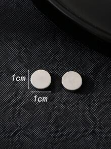 1 件簡約時尚男士不銹鋼磁性耳環 - 彩色 - 查看 11