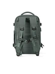 旅行後背包隨身背包行李背包電腦背包超大容量尼龍防水經批准可上飛機設有多個口袋和防盜口袋，適合旅行工作女性男性和學生假日購物行李大手提袋旅行整理袋女士袋子男士禮物戶外禮品，包括干濕分離設計。 - 軍綠色 - 查看 8