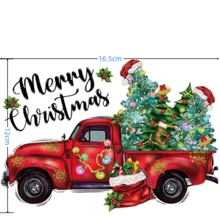 A Chủ đề giáng sinh UV Chuyển nhượng Miếng dán chống thấm nước , DIY Nhiều loại Yêu thích Mô hình Đối với Của bạn Yêu thích 16-Ounce Trong suốt Cốc tròn có quai , Gốm sứ Cốc tròn có quai , Cà phê Cốc tròn có quai , Máy tính xách tay , ô tô , Đồ nội thất Và Khác Bề mặt mịn - H-376 (xe + cây) - Xem 2