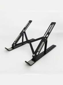 1pc White Laptop Stand Foldable Adjustable Portable Desktop Vertical Stand Suspension Bracket With Cooling Function - White - View 9