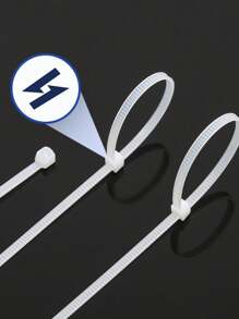 100pcs Anti-tamper Nylon Zip Ties With Self-locking Plastic Cable Ties - Black - View 5