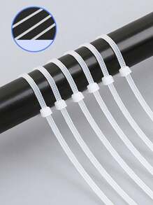 100pcs Anti-tamper Nylon Zip Ties With Self-locking Plastic Cable Ties - Black - View 4