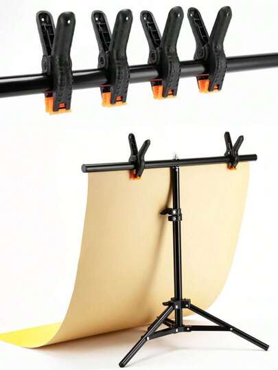 8入組3.5英寸塑料小彈簧夾塑料夾子,用於背景架、攝影、辦公室園藝diy、粘貼、夾緊等用途