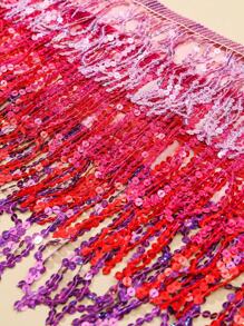 1pc Women's Multi-color Glitter Belly Dance Performance Dance Skirt - Multicolor - View 3