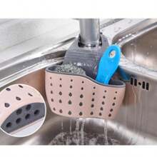 1/2pcs Kitchen Sink Hanging Drain Bag Adjustable Buckle Design Storage Rack, Double Layers Drainage For Faucet, Blue - Green - View 6