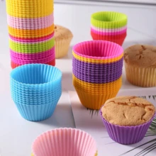 6 Packs Muffin Cup Baking Cake Mold High Temperature Resistant Cake Cup Mold - Multicolor - View 8