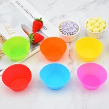 6 Packs Muffin Cup Baking Cake Mold High Temperature Resistant Cake Cup Mold - Multicolor - View 7