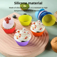 6 Packs Muffin Cup Baking Cake Mold High Temperature Resistant Cake Cup Mold - Multicolor - View 5