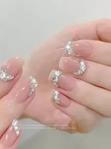 2 Boxes Mini Mixed Shape Rhinestones & Steel Beads & Flatback Crystals Nail Art Decorations With Storage Box DIY Nail Charms Nail Gems Nail Supplies