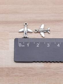 每袋10入15x13mm（0.59x0.51英寸）古銀色航空器飛機空中客車吊墜,用於diy珠寶製作 - 古銀色-10pcs - 查看 2