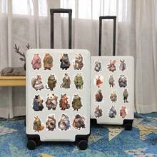 50張卡通冬季動物塗鴉貼紙,個性化裝飾吉他筆記型電腦行李箱diy防水貼紙