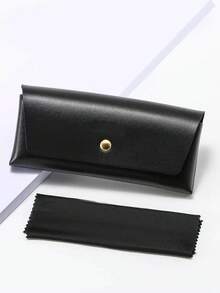 1 件装多边形金属框架眼镜，适合男士商务休闲风格 - 黑色 - 查看 9