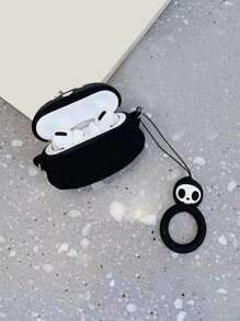3D Ghost Shaped Earphone Protective Case Compatible With Apple 1/2/Pro/3/4/Pro2 (Earphones Not Included) - Black - View 6