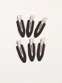 6 件无痕刘海夹，便携式防滑发夹，适用于沙龙和家庭使用，适合女孩、美发工具、理发沙龙美发产品和配件、美容旅行必需品、返校、旅行度假必需品、女士发饰 - 黑色 - 查看 3