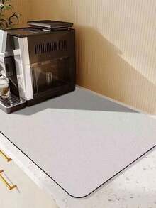 1pc Super Absorbent Coffee Mat Large Kitchen Water & Drainage Mat Quick-drying Bathroom Drainage Mat Tableware Drip Mat Home Kitchen Countertop Absorbent & Dry Cup Mat Wash-free Heat Insulation Dry Pad - Light Grey - View 5