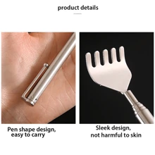 1 Miếng Bút Scratching Kéo dài Thép không gỉ Scratching Trở lại Cào Scratching Scratching Trở lại Đa chức năng Giảm sức ép Cào - 1 cùi chỏ bằng thép không gỉ - Xem 8