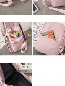Backpack School And Modern Travel Bag Set 4 Pieces YUQING - Black - View 8
