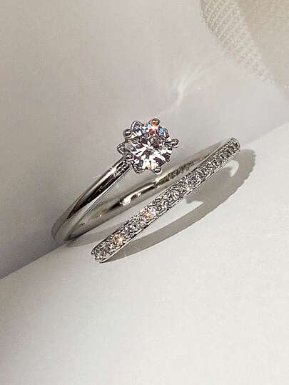 1 chiếc nhẫn mặt dây chuyền đá Cubic Zirconia dành cho thanh thiếu niên, thích hợp để trang trí hàng ngày, làm trang sức dự tiệc hoặc quà sinh nhật.