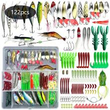Mồi câu cá Bộ , Móc câu cá Hộp , Thích hợp Đối với Cá rô , Cá hồi , Bao gồm Cá tuế , Mềm mại Nhựa Sâu , Cái móc , $ Giường đôi Phụ kiện câu cá Bộ dụng cụ - Nhiều màu - Xem 5