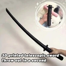 3D Gravity Retractable Toy Samurai Sword, COS Toy Swinging Sword, Decompression Model Kung Fu Swordsman Toy Knife Props - Multicolor - View 5