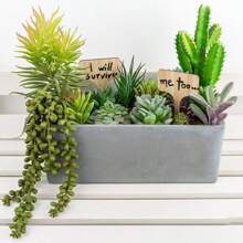 5pcs Wooden Plant & Flower Identification Tag, Garden Handwritten Label - Beige - View 6