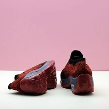 跨境女性氣墊減震運動休閒針織松靴式便鞋，舞蹈鞋和搖擺鞋