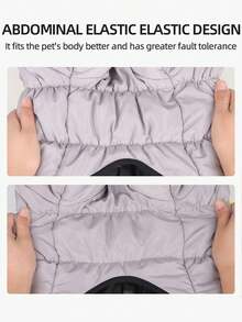 1pc Orange Thickened Warm Pet Jacket With Reflective Strip And Two Legs, Suitable For Medium And Large Dogs In Autumn And Winter - Orange - View 5