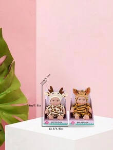 60287eg-al-8 1入組8吋小虎裝嬰兒娃娃,帽子,安全兒童伴侶生日聖誕禮物 - 彩色 - 查看 3