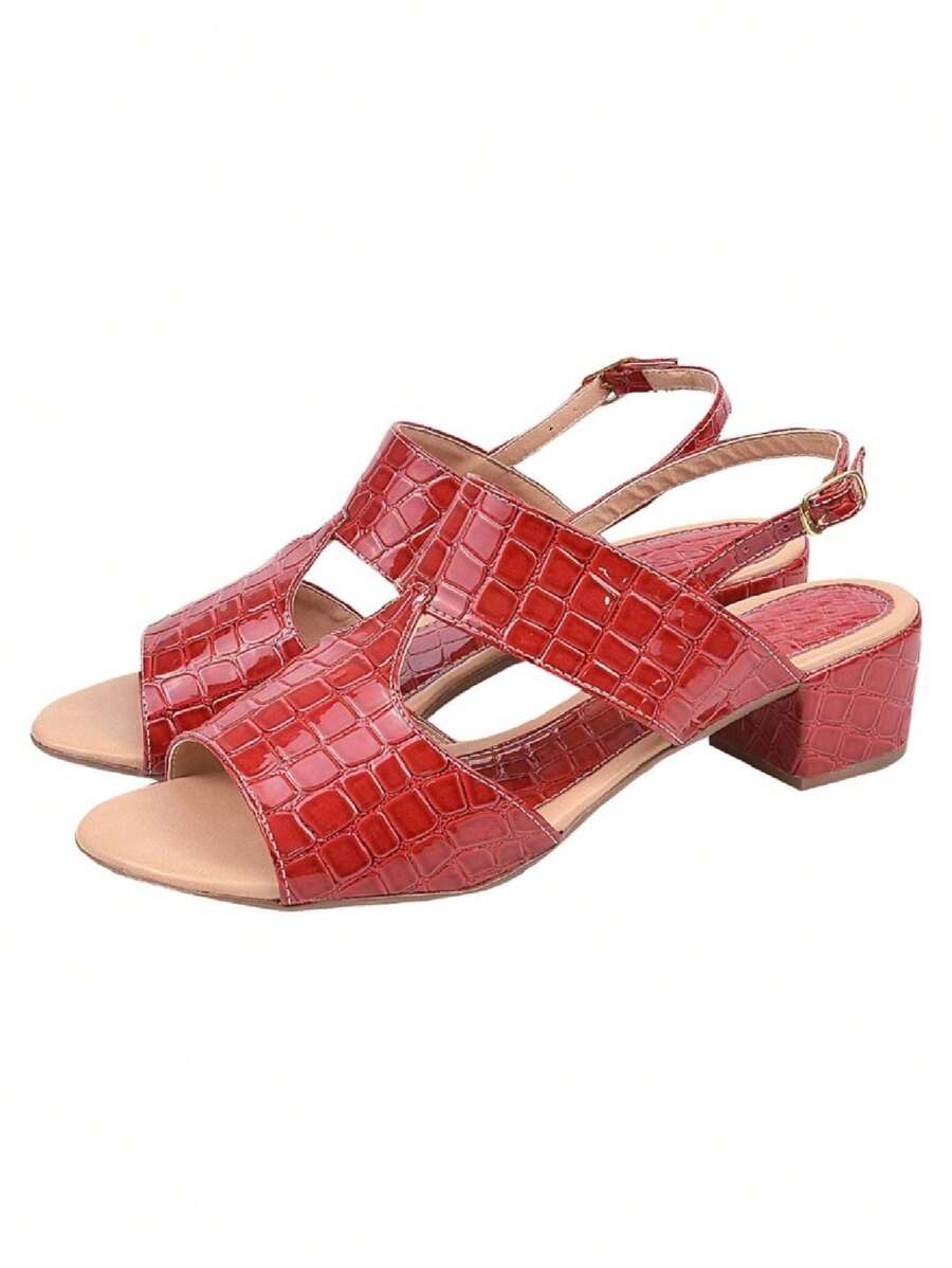 Women Heeled Sandals - 紅色 - 查看 1