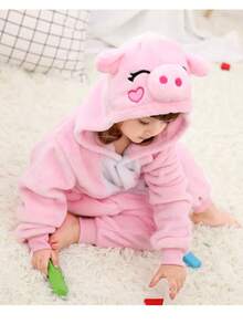 MAMELUCO PIG PINK CON BOTONES - Rosa - Ver 4