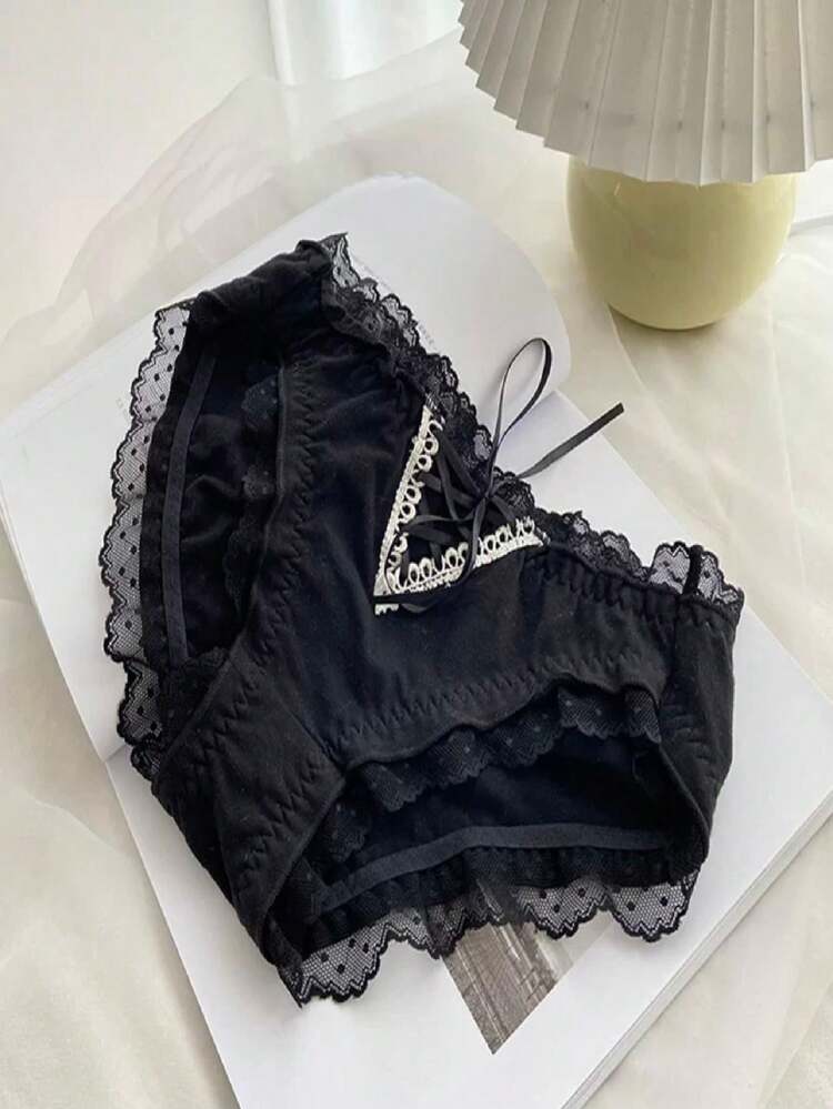 Women's Sexy Japanese Anime Bikini Panties Cosplay Underwear - 藍色 - 查看 4