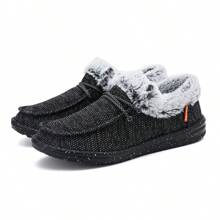 Loafer Shoes for Women Men Winter Thicken Warm Shoes Comfy Slip on Casual Shoes Short Snow Boots Plus Size