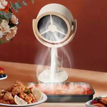 1 pieza Mini campana extractora recargable con fuerte succión, limpia el humo, filtro de aire portátil para uso exterior - Albaricoque - Ver 1