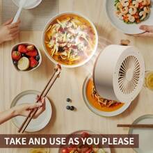 1 pieza Mini campana extractora recargable con fuerte succión, limpia el humo, filtro de aire portátil para uso exterior - Albaricoque - Ver 5