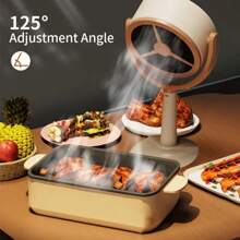 1 pieza Mini campana extractora recargable con fuerte succión, limpia el humo, filtro de aire portátil para uso exterior - Albaricoque - Ver 3