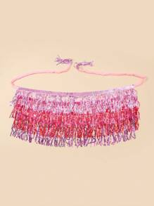1pc Women's Multi-color Glitter Belly Dance Performance Dance Skirt - Multicolor - View 2