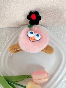 1個女士獨特毛茸茸花球髮卡,創意禮物,適用於日常、通勤、派對、拍照 - 彩色 - 查看 7