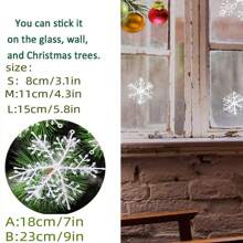 30pcs Giáng sinh Đồ trang trí , Bông tuyết Cây thông noel Mặt dây chuyền , Creative Ba chiều Bông tuyết Buổi tiệc Bối cảnh , Mô phỏng Bông tuyết Tua - Trắng 30 cái - Xem 8