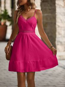 Women Dresses - Màu Hồng Tươi - Xem 4