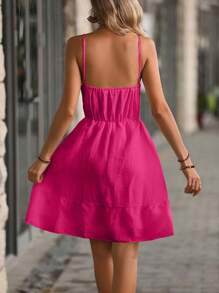 Women Dresses - Màu Hồng Tươi - Xem 5