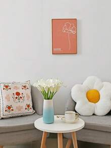 4入/8入白色花朵人造海芋絲絨花,13.4英寸,適用於母親節家居廚房和婚禮,帶有花枝,適用於花瓶裝飾、餐桌裝飾、家居裝飾美學