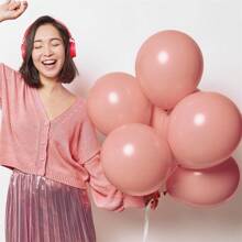 50/132pcs Retro Pink Balloons Latex Balloons Different Sizes 18 12 10 5 Inch Party Balloon Kit For Valentine's Day Birthday Baby Shower Wedding Princess Theme Party Decoration