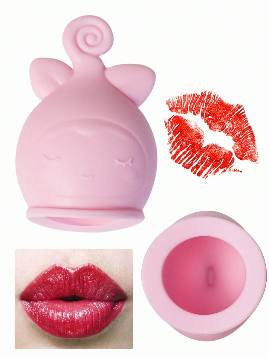 1件裝粉色柔軟矽膠女孩造型豐唇器 - 淺粉色 - 查看 1
