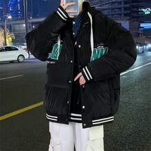 Men's Fashionable Hooded Thickened Down Padded Coat