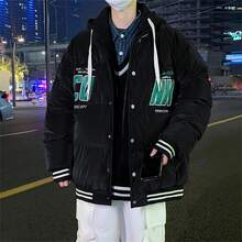 Men's Fashionable Hooded Thickened Down Padded Coat
