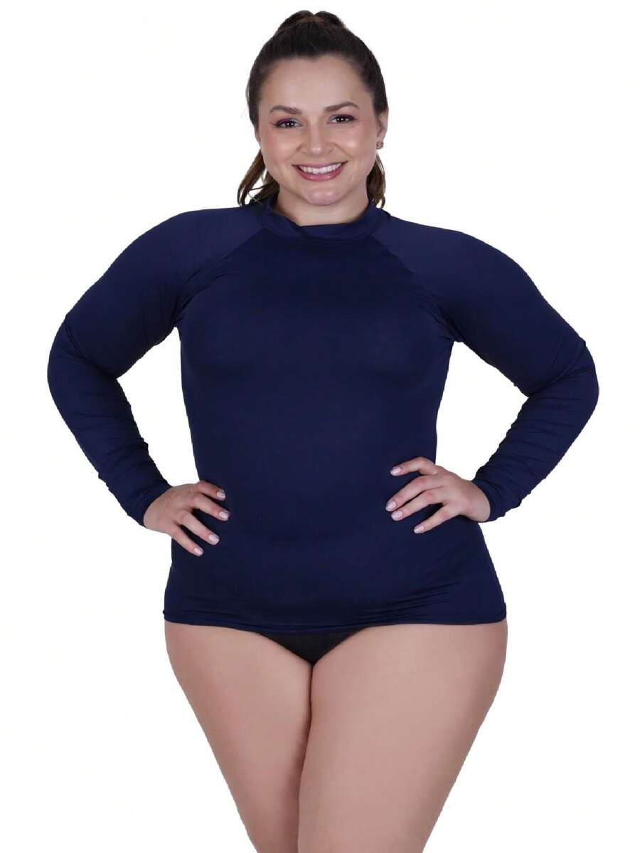 Plus Size One-Pieces - 藏蓝色 - 查看 1