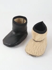 Thickened Leather Bottom Socks For Kids - Black - View 4