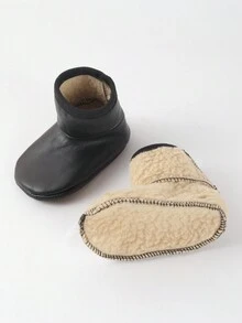 Thickened Leather Bottom Socks For Kids - Black - View 5