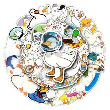 50pcs duck pattern cute graffiti waterproof stickers - Apricot - View 5